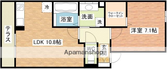 ベル フェリシア(1LDK/1階)の間取り写真