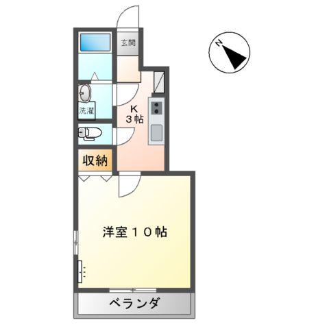 メゾンユタカ(1K/1階)の間取り写真