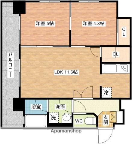 パラッツォM(2LDK/4階)の間取り写真