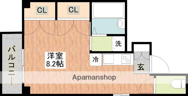 DENIROビル(ワンルーム/3階)の間取り写真