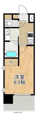 MODERN PALAZZO 矢上VIALE(1K/1階)の間取り写真