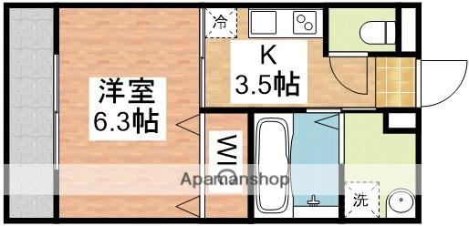 SIGNPOST小江原(1K/2階)の間取り写真