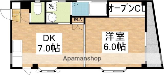 新緑と陽だまりのエスカリエ(1DK/2階)の間取り写真