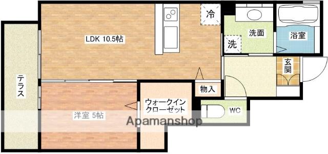クレイン深堀(1LDK/1階)の間取り写真