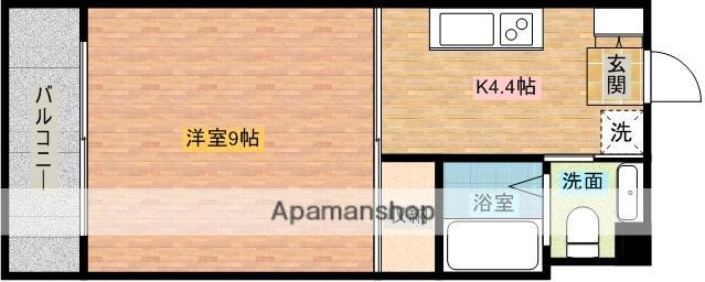 トラッド花丘(1K/6階)の間取り写真