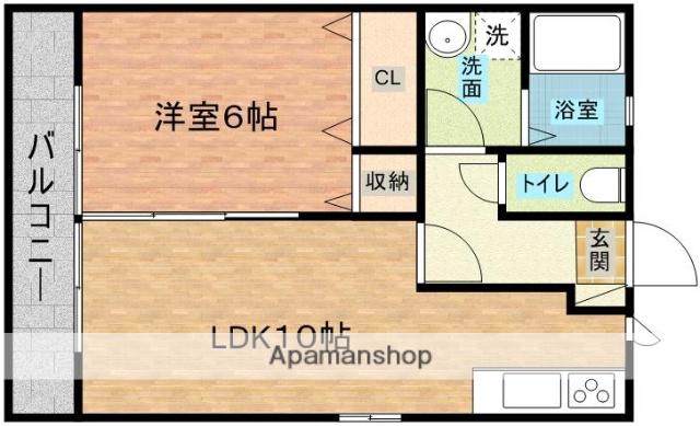 CASA-TOWA2(1LDK/1階)の間取り写真