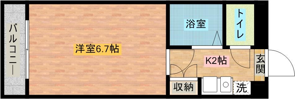 FIORE(1K/5階)の間取り写真