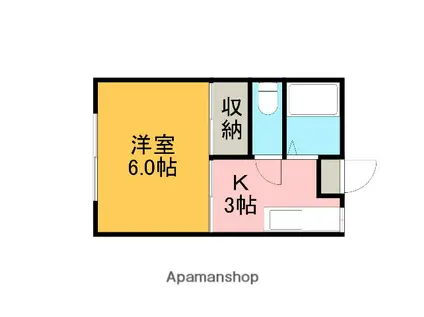 パストラル田ノ浦(1K/2階)の間取り写真