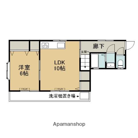 肴場 2階(1LDK/2階)の間取り写真