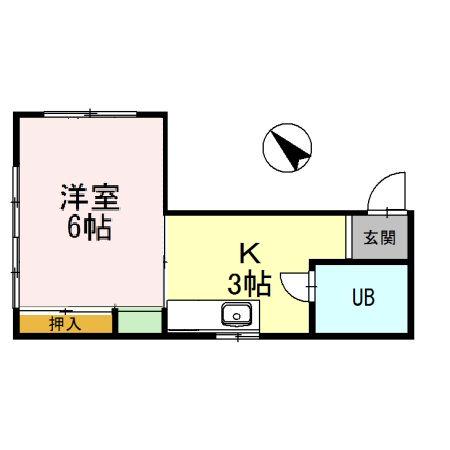 太田ビル(1K/4階)の間取り写真