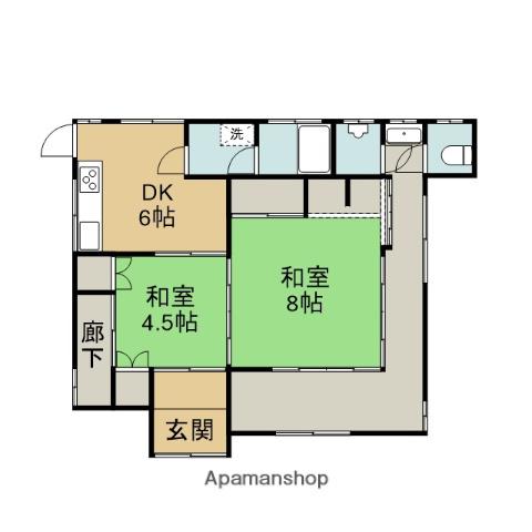 佐世保線 日宇駅 徒歩14分 1階建 築67年(2DK)の間取り写真