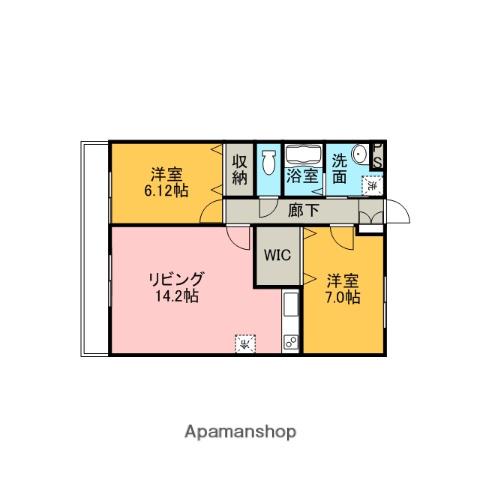 エンプレス(2LDK/2階)の間取り写真