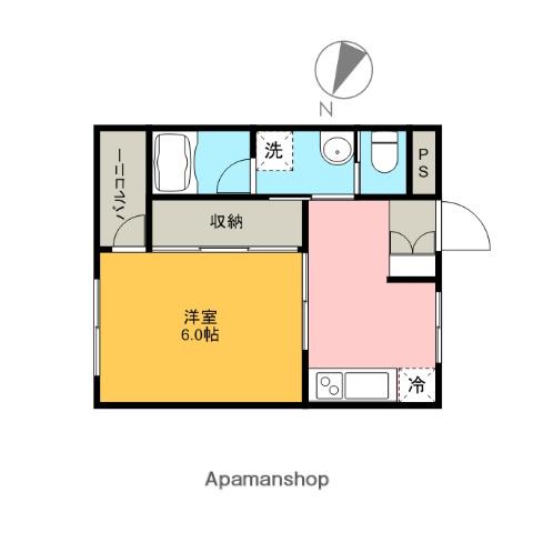CANNAⅢ(1DK/3階)の間取り写真