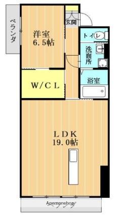 荻ビル(1LDK/5階)の間取り写真