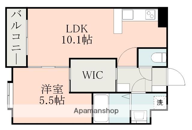 メイン白山(1LDK/2階)の間取り写真