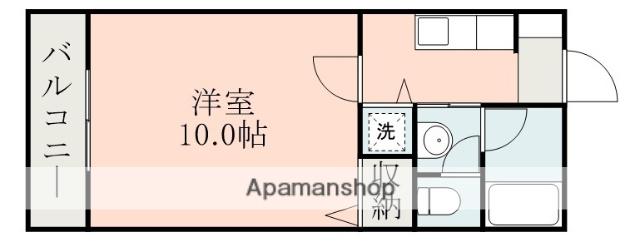 サンヒルズマンション(1K/4階)の間取り写真