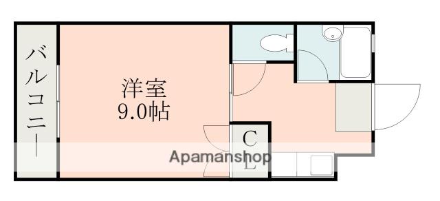 サンプレース(1K/2階)の間取り写真
