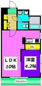 ブリスポート新屋敷(1LDK/3階)の間取り写真