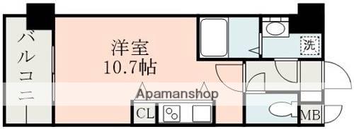 ISM水前寺(ワンルーム/5階)の間取り写真