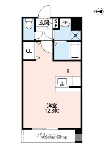 アーバン・ビルドⅢ(ワンルーム/2階)の間取り写真