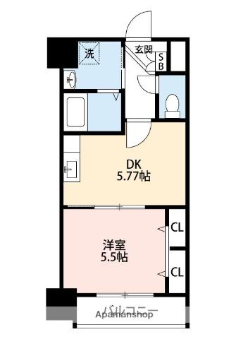 アーバン・ビルドⅢ(1DK/2階)の間取り写真