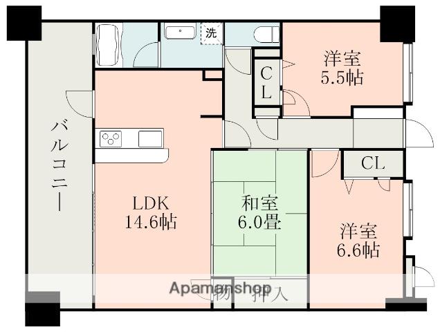 ファーネスト大江東リバーサイド(3LDK/6階)の間取り写真