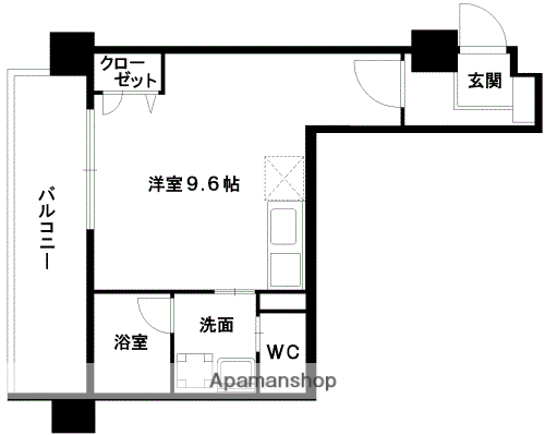 コネクト新水前寺(ワンルーム/7階)の間取り写真