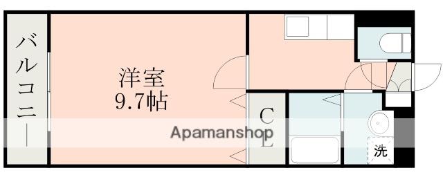 ダイコー水前寺駅通2(1K/4階)の間取り写真