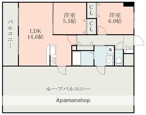 ロイヤルコンフォート光の森(2LDK/10階)の間取り写真