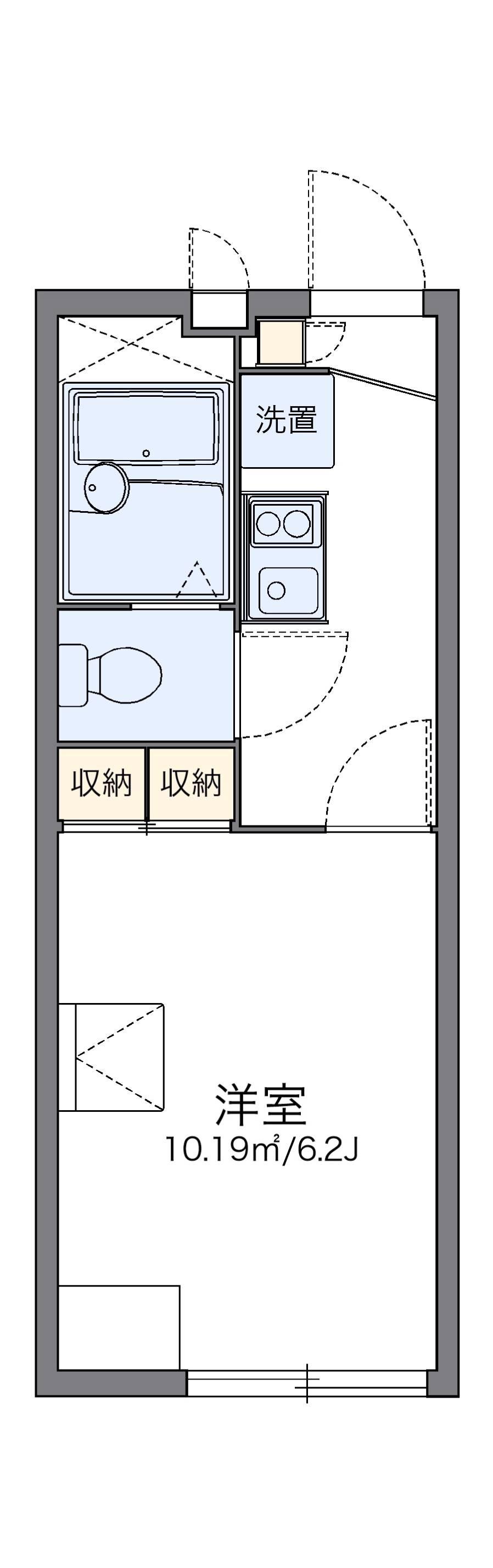 レオパレスNオオエ(1K/1階)の間取り写真