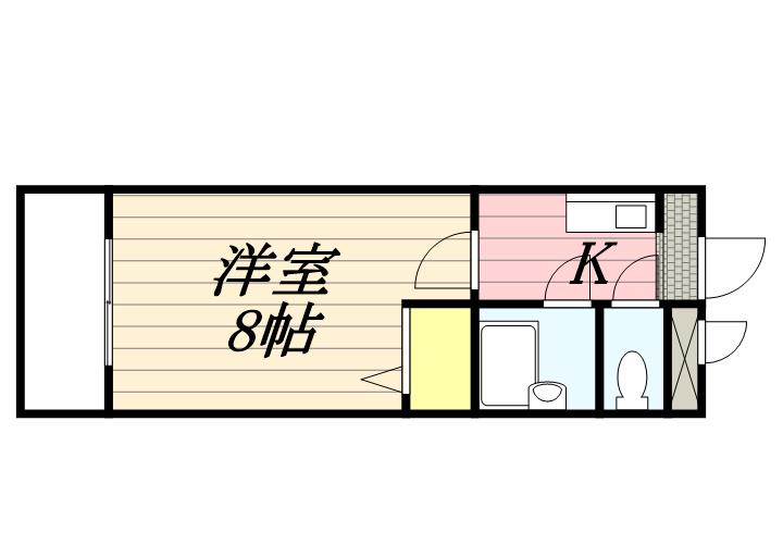 メゾン・ド・ルノン(1K/1階)の間取り写真