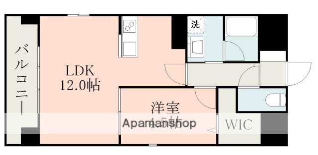 BEAU RIVAGE上水前寺(1LDK/4階)の間取り写真