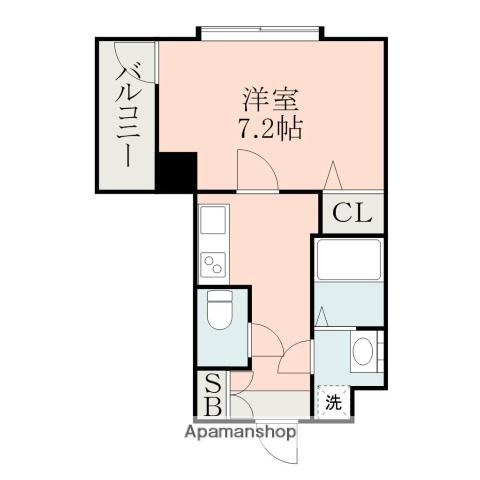 ラ・シック大江(1K/4階)の間取り写真