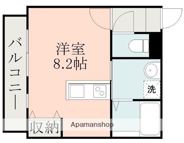 AFIELD黒髪(ワンルーム/3階)の間取り写真