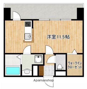 クロノス39京町本丁(ワンルーム/4階)の間取り写真