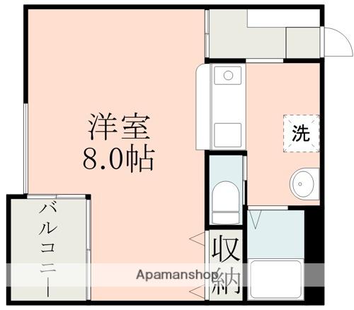 ファインプレイス(1K/6階)の間取り写真