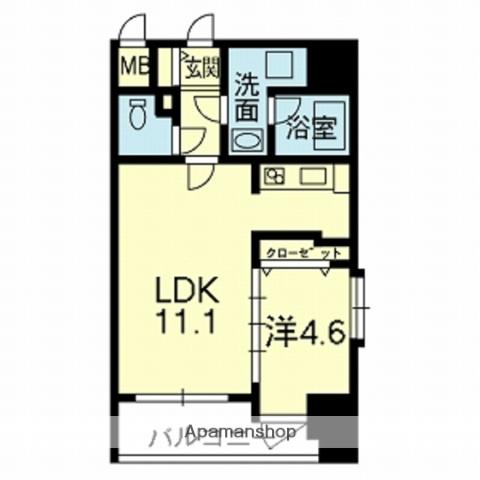 ライズ藤崎台(1LDK/10階)の間取り写真