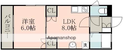 PRENDRE武蔵ケ丘 Ⅰ(1LDK/1階)の間取り写真