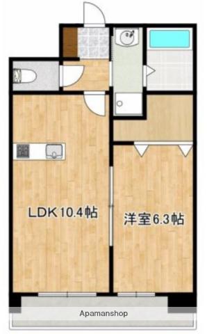 クロノス41新町Ⅳ(1LDK/6階)の間取り写真