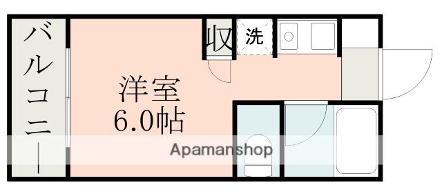 キャッスルマンション大江(ワンルーム/4階)の間取り写真