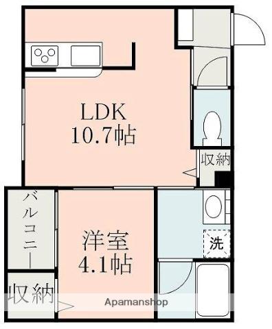 LUZ光の森(1LDK/1階)の間取り写真