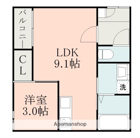 REGALESTフロンティアⅢ(1LDK/1階)の間取り写真