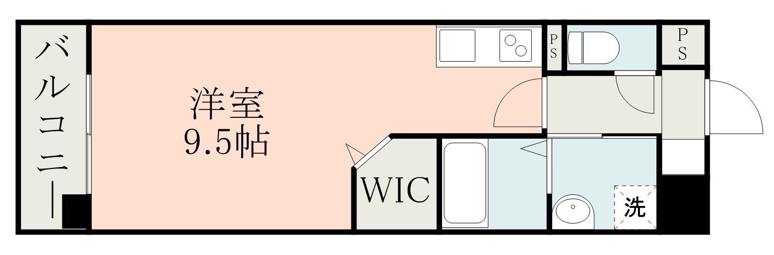 NS上水前寺(ワンルーム/3階)の間取り写真