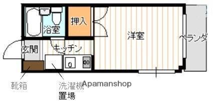 コーポビム(ワンルーム/3階)の間取り写真