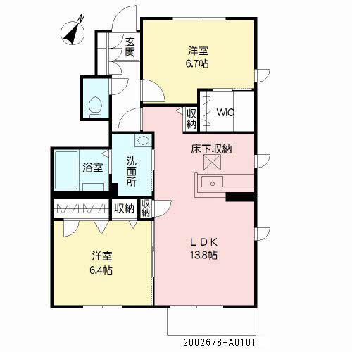 シャーメゾン プラス(2LDK/1階)の間取り写真