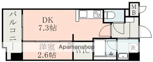 ラ・シック九学前(1DK/12階)の間取り写真