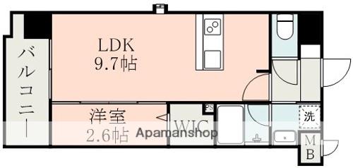 ラ・シック九学前(1LDK/12階)の間取り写真