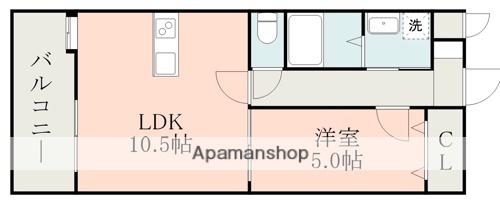SHINE月出(1LDK/5階)の間取り写真