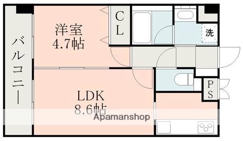 THE MUTUAL 藤崎宮(1LDK/10階)の間取り写真