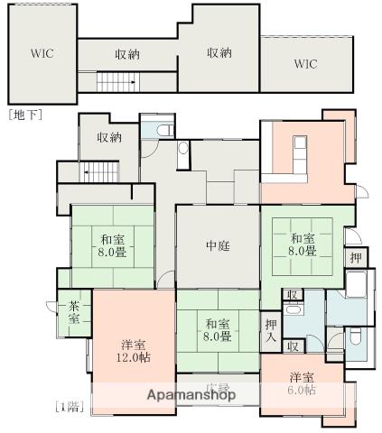 熊本市健軍線 健軍校前駅 徒歩5分 1階建 築40年(5K)の間取り写真